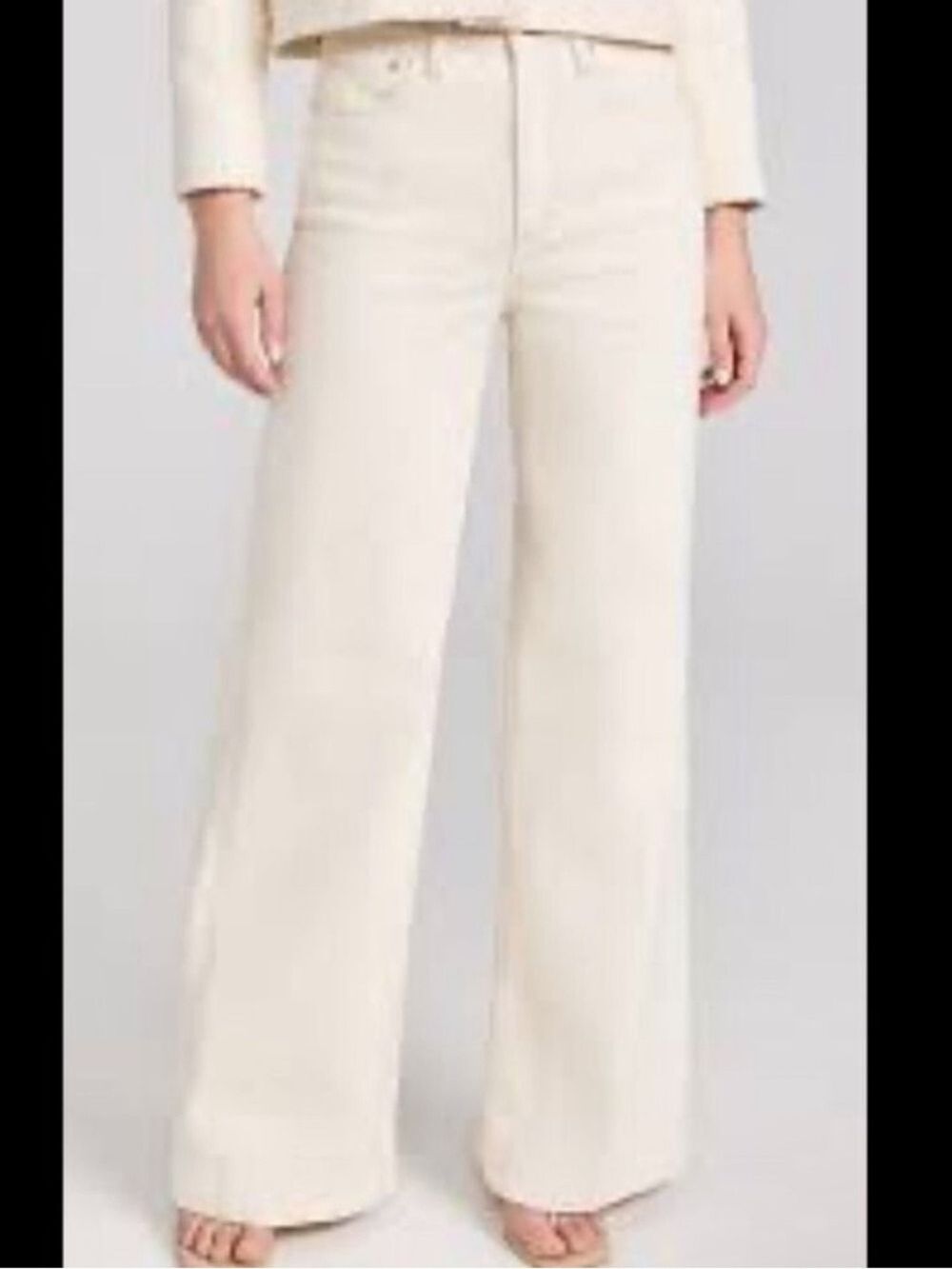 Goldsign Women's Cream Wide Leg Jeans size 25